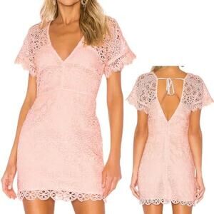 Lovers + Friends Marni Pink Lace Mini Dress Women's Size Small - NWT